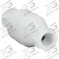 DAYTON Spring Check Valve: Inline Valve Body, 1/2 in Pipe Size, FNPT x FNPT, PVC, Female, NPT, NPT (MPN 4RG64). Key specifications — Brand: DAYTON; Poppet Material: Stainless Steel.