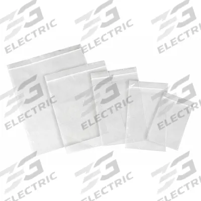 HCS Reclosable Bag: 2 mil Thick, 4 in Wd, 6 in Lg, Hang Hole Not Included, Flat Pack - Single-Zip Reclosable Poly Bags