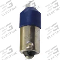 EATON Compact LED Bulb: LED, Miniature Bayonet (BA9s), (T) Tubular, T3-1/4, 48V AC/DC, 0.6 W Watt (MPN E22LED048BN). Key specifications — Light Color: Blue; Voltage: 48V AC/DC; Brand: EATON; Bulb Shape: T3-1/4.