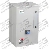 EATON NEMA Magnetic Motor Starter: Non-Reversing, 3 Poles, NEMA Size 1, 27 A, 240V AC Coil (MPN ECN0511BAA-R63/C). Key specifications — attr211388: EATON; attr951451: 1NO/1NC; attr951453: 220/240V AC; attr951489: Three; attr984425: 1NO/1NC; attr984429: Pilot Light; attr997361: None (Not Applicable to Electronic Overloads).