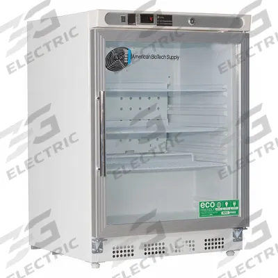 AMERICAN BIOTECH SUPPLY Lab Refrigerator: 4.6 cu ft, Undercounter, 1°C to 10°C - High Performance Lab Refrigerators