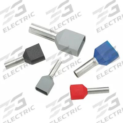 PANDUIT Wire Ferrule: 12 AWG Max Wire Size, Holds 2 Wire, Gray, Polypropylene - Insulated Ferrules