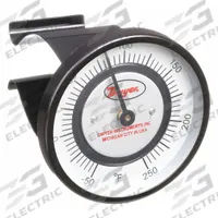 DWYER Clip Pipe Mount Dial Thermometer: -50°F to 250°F, +/- 2% Accuracy, 2 in Dial Dia (MPN STC451). Key specifications — Accuracy: +/- 2%; Brand: DWYER.