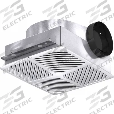 Dayton Bath Exhaust Fan: Ceiling, 75 cfm Max, 0.8 sones, 1 Speed - Standard Bathroom Exhaust Fans