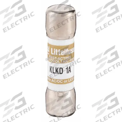 LITTELFUSE Fuse: KLKD Series, Midget, Fast-Acting, 1 A, 600 V AC, 600 V DC - Fast-Acting Cylindrical Fuses