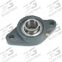 DAYTON 2 Bolt Flange Bearing: Radial Ball, 1 in Bore, Cast Iron, Set Screws, 4 7/8 in Lg, Rhombus (MPN 3FDC1). Key specifications — Bore Type: Cylindrical; Brand: DAYTON; Lubricant Material: NLGI #2 Equivalent; Mounting Bolt Size: 7/16 in; Split Housing: Not Split; System of Measurement: Inch.