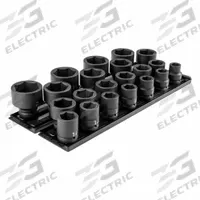 TEKTON Impact Socket Set: 3/4 in Drive Size, Small Set (0-50 pieces) Set Size, 21 Pieces, SAE (MPN SID93101). Key specifications — attr1204251: TEKTON; attr1215453: 3/4 in; attr1215454: 3/4 in to 2 in; attr1224229: Friction.