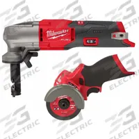 MILWAUKEE Tool Combination Kit: 2 Tools, Cut-Off Tool/Nibbler, 12 V DC Volt, Tool Only, M12™, M12™ (MPN 2476-20, 2522-20). Key specifications — attr1176460: Nibbler.