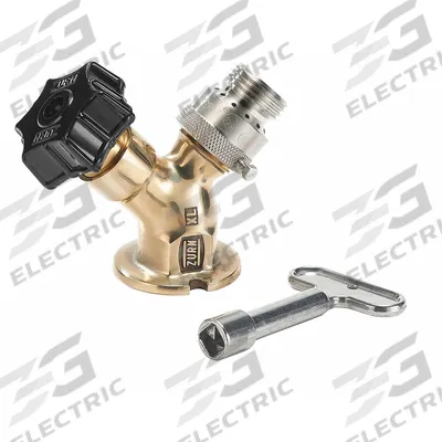 ZURN Hose Bibb: Handwheel, Brass, Rough Chrome, Plastic, 3/4 in Inlet Connection Size - Hose Bibbs