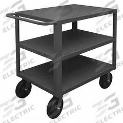 APPROVED VENDOR Utility Cart: 5,000 lb, 48 in L x 30 in W Shelf, 3 Shelves, Gray, Flat (MPN HET-3048-3-5K-95). Key specifications — Caster/Wheel Configuration: (2) Rigid; Brand: APPROVED VENDOR; Caster Wheel/Tread Material: Phenolic.