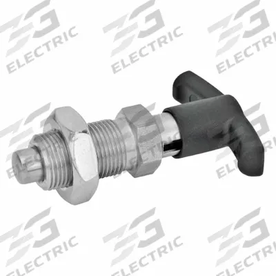 JW WINCO Indexing Plungers with T-Handle: Locking, 18-8 SS Body & Plunger, M12x1.5 - Locking T-Handle Indexing Plungers with Jam Nut
