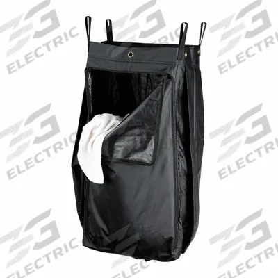 HOSPITALITY 1 SOURCE Laundry Bag: Black, 33 in Overall Ht - Housekeeping Cart Replacement Bags
