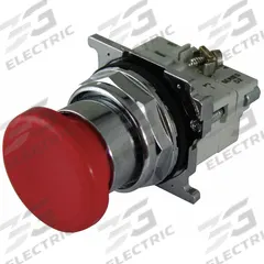 EATON Mushroom Head Push Button: Non-Illuminated, Mushroom Head Profile, Metallic, 30 mm, 1NO/1NC (MPN 10250T32R). Key specifications — Brand: EATON; Action: Momentary; Series: 10250T; Push Button Material Type: Metallic.