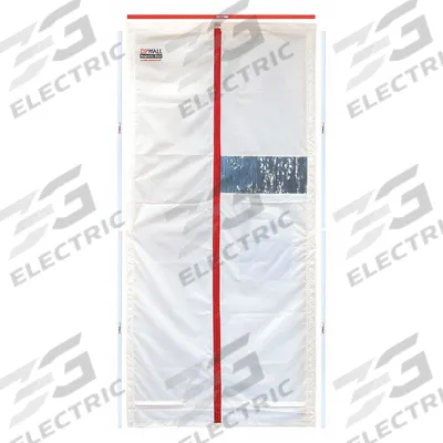 ZIPWALL Magnetic Door: Door, 3 1/4 ft Wd, 7.2 ft Ht, Plastic, White - Dust Barrier Doors & Panels