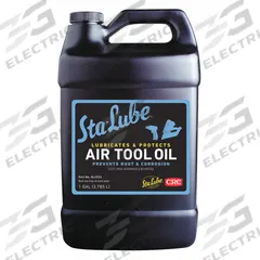 STA LUBE Air Tool Oil: Petroleum, -20°F Min. Op Temp., 225°F Max. Op Temp., Not Food Grade, Bottle (MPN SL2533). Key specifications — attr1321222: Petroleum; attr1321226: 5W; attr1321227: 22; attr1321244: STA LUBE; attr1321245: Bottle.
