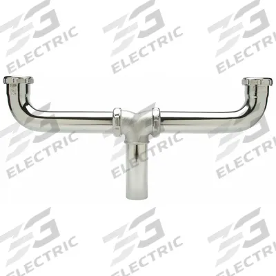 ZURN Waste Tee: Cast Brass, Chrome-Plated, Silver, 1 1/2 in Nominal Pipe Size - Drain Tees