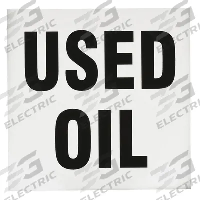 ACCUFORM Handling Label: Used Oil, 6 in x 6 in, 6 in Label Wd, 6 in Label Ht, Label - Waste