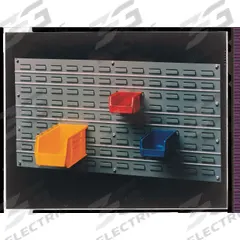 QUANTUM STORAGE SYSTEMS Louvered Panel: 20 in x 36 in x 1/4 in, 1 Sides, 0 Bins, Gray (MPN QLP-3619). Key specifications — attr38851: Gray; attr38864: Powder Coated; attr38845: QUANTUM STORAGE SYSTEMS.