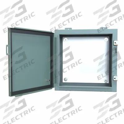 HAMMOND Electrical Enclosure: Steel, 16 in x 16 in x 6 in, NEMA 12/13, w/Panel - Steel Dust-Tight Enclosures