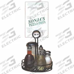 AMERICAN METALCRAFT Round Condiment Rack: Black, 9 in Overall Ht, Black (MPN WBCC7). Key specifications — Material: Wrought Iron; Color: Black; Brand: AMERICAN METALCRAFT; Product Type: Condiment Rack.
