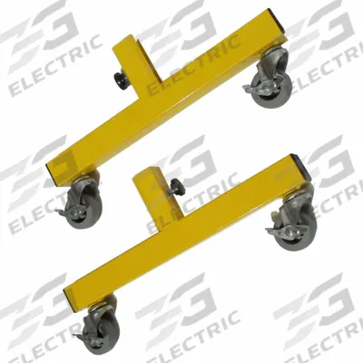 APPROVED VENDOR Caster Foot: 7 in Overall Ht, 12 in Overall Lg, 14 1/2 in Overall Wd, Yellow - Casters for Expandable Barricades