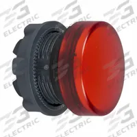 SCHNEIDER ELECTRIC Pilot Light Head: 22 mm Panel Mounting Hole Dia, Red, Smooth, XB5 Series (MPN ZB5AV04). Key specifications — Brand: SCHNEIDER; Compatible Lamp Module Type: BA9 Lamp Module; Compatible with Series: XB5.