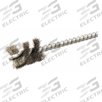 APPROVED VENDOR Round Tube Brush: Single Stem, Carbon Steel, 3/4 in Dia - Blind Hole-Cleaning Brushes for Carbon Steel