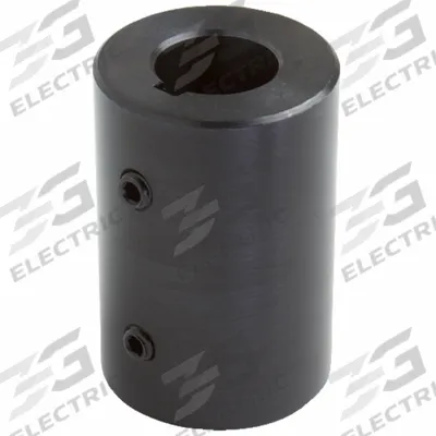 CLIMAX METAL PRODUCTS Rigid Shaft Coupling: 3/8 in Bore Dia 1, 3/8 in Bore Dia 2, Round Keyed - Set Screw Rigid Shaft Couplings