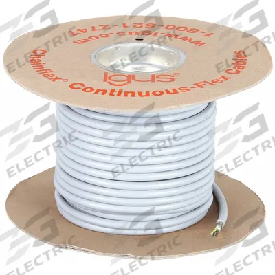 CHAINFLEX Control Cable: 20 AWG, 5 Conductors, 100 ft, PUR Jacket - Continuous Flexing Control Cables