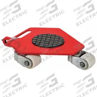GKS-PERFEKT Machine Roller: 2,200 lb, 3 7/8 in Deck Ht, 20 in L x 20 in W, (3) Swivel, Fixed, Red (MPN 6-11456). Key specifications — Top Plate Surface: Rubber Padded; Includes: Handle; Brand: GKS-PERFEKT; Color: Red.