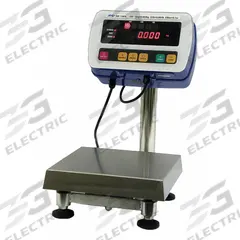 A&D WEIGHING Food Scale: 9 3/4 in Weighing Surface Dp, 9 3/4 in Weighing Surface Wd, LED, SW-6KS. Key specifications — Connection Ports: RS-232C; Readability: 0.002 lb/0.001 kg; Brand: A&D WEIGHING; IP Rating: IP69K.