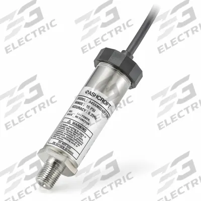 ASHCROFT General Industrial Pressure Transducer: 0 psi to 15 psi, 4 to 20mA DC, Cable - Pressure Transmitters with Cable & Wire Leads