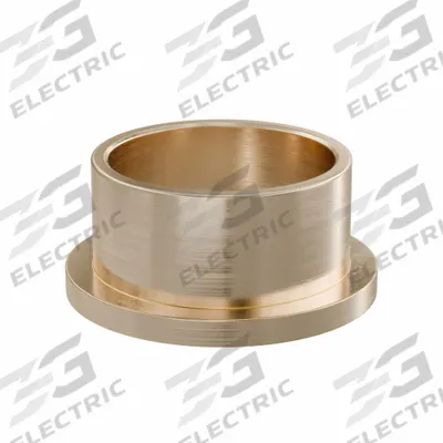 OILITE Flanged Sleeve Bearing: Bronze, SAE 841, 40 mm Bore, 46 mm OD, 25 mm Lg - Lubricated General Purpose Metallic Flanged Sleeve Bearings
