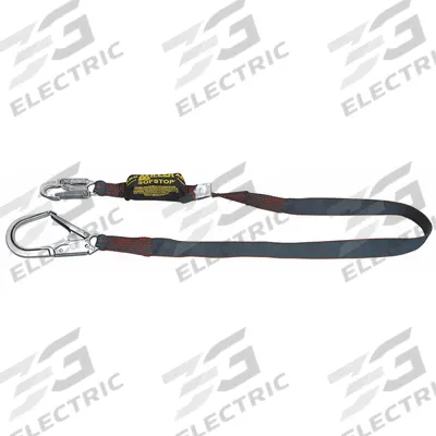 MILLER BY PIP Shock-Absorbing Lanyard: Shock Pack, Arc-Flash Rated, Steel Rebar Hook - Arc-Flash Rated Shock-Absorbing Lanyards