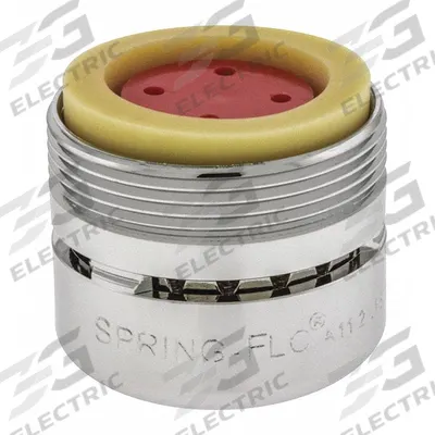 SPRING-FLO Outlet: 2.2 gpm Flow Rate, Aerated Flow Outlet, Brass, Chrome Finish - Faucet Aerators & Outlets