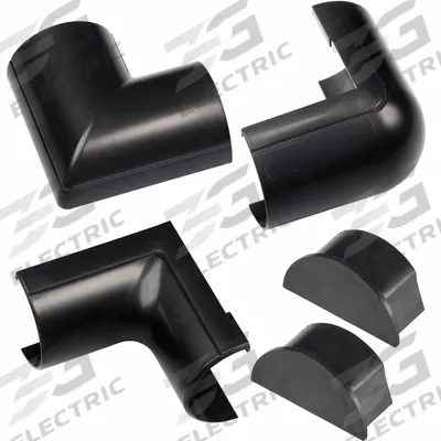 D-LINE Accessory Multipack: D-Line Maxi Raceway 2 in x 1 in (50x25mm) Item 38G167, 2 in Wd - 90 Degree Elbows for Nonmetallic Single-Channel Raceways