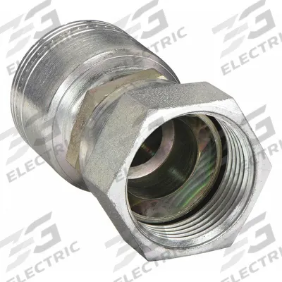 AEROQUIP Hydraulic Crimp Fitting: Steel x Steel, Straight, -6 For Hose Dash Size - Aeroquip Crimp Hydraulic Hose Fittings with JIC Connection