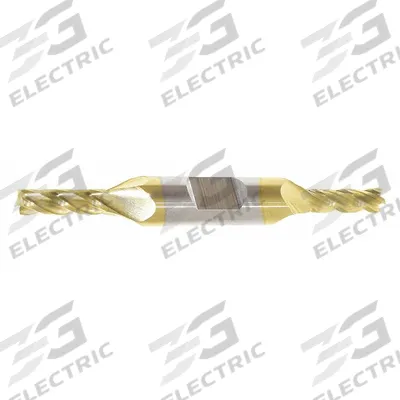 APPROVED VENDOR Square End Mill: Carbide, TiN Coated, Double End, 4 Flute, 5/16" Mill Dia - Double-End Carbide Square End Mills