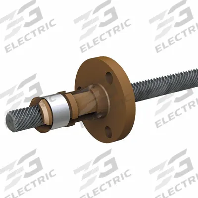 PBC LINEAR Precision Lead Screw: Lead Screw and Nut Assembly, Anti-Backlash, PTFE - Precision Lead Screws with Anti-Backlash Nuts