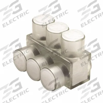 BURNDY Multitap Connector: 3 Port, Single-Sided Entry, 10 AWG – 350 kcmil Wire Size - Dry-Location Single-Sided Entry Multitap Connectors