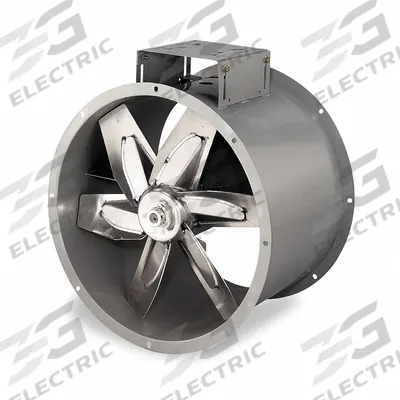 Dayton Tubeaxial Fan: Clean Air, 42 in Blade, 82 sones Max Noise Level @ 5 Feet - Clean Air Belt-Drive Fans without Drive