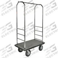 CSL Bellman Cart: 1 in Frame Dia, 43 in Overall Lg, 23 in Overall Dp, 72 1/2 in Overall Ht, Gray (MPN 2000BK-040-GRY). Key specifications — Brand: CSL; Frame Finish: Chrome; Product Type: Bellman Cart; Caster Type: Polyurethane Swivel Casters.