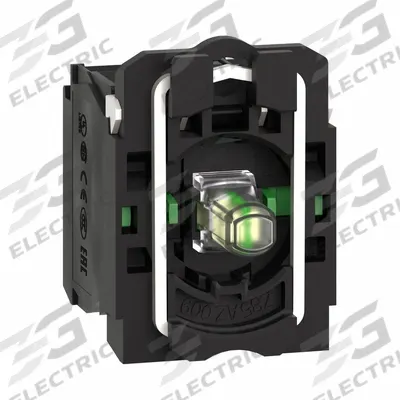 SCHNEIDER Lamp Module and Contact Block: 22 mm Panel Mounting Size, 2NO, White - Contact & Light Block Assemblies
