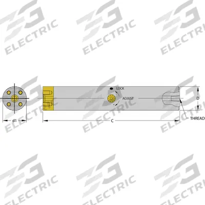 ULTRA-DEX USA Indexable Boring Bar: SCFT B1000-10 (MPN 910-000-052) - Indexable Boring Bars