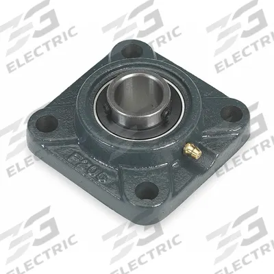 DAYTON 4 Bolt Flange Bearing: Radial Ball, 1 3/4 in Bore, Cast Iron, Set Screws - General Purpose Flange-Mount Ball Bearings