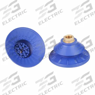 SCHMALZ Vacuum Pad Assembly: Bellows, 1.5 Folds, 3/8 in NPT, 110 mm Pad Dia, NBR - Bellows Type Automotive Industry Vacuum Pad Assemblies