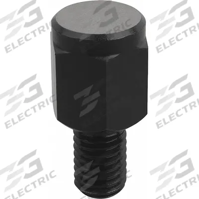 KIPP Positioning Foot w/Flat Face: External Threads, Flat, Steel, M10 Thread Size - Positioning Feet with Ground Wear-Resistant Flat Face