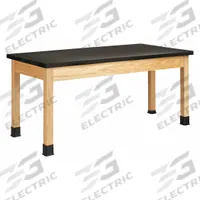 Table: 24 in Overall Wd, 24 in Overall Ht, 6 ft Overall Lg, Epoxy, 500 lb Load Capacity, Oak, Wood (MPN P7306K30N). Key specifications — Brand: DIVERSIFIED SPACES; Countertop Material: Epoxy.