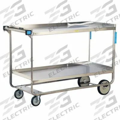 LAKESIDE Utility Cart: Open, 700 lb Max Load Capacity, 2 Shelves, 37 in Overall Ht - Open Stainless Steel Carts