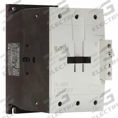 EATON IEC Magnetic Contactor: Non-Reversing, 3 Poles, 3NO Contacts, 80 A, 24V AC Coil (MPN XTCE080F00T). Key specifications — Brand: EATON; Integrated Surge Suppression: Yes.